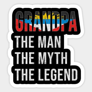 Grand Father Antiguan or Barbudan Grandpa The Man The Myth The Legend - Gift for Antiguan or Barbudan Dad With Roots From  Antigua And Barbuda Sticker